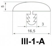 Профиль врезной III-1-A F29 G16 16мм